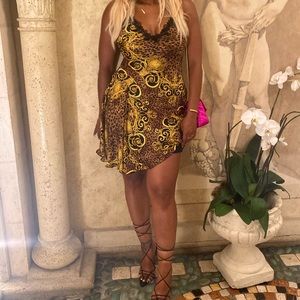 Versace jean couture knee length dress